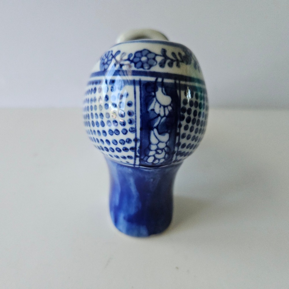 Vtg Delft Shoe Porcelain Blue and White Bud Vase Trinket Holder Heel - Picture 7 of 10
